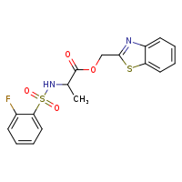 1,3-benzothiazol-2-ylmethyl 2-(2-fluorobenzenesulfonamido)propanoate