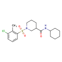 1-(3-chloro-2-methylbenzenesulfonyl)-N-cyclohexylpiperidine-3-carboxamide