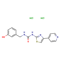 1-[(3-hydroxyphenyl)methyl]-3-[4-(pyridin-4-yl)-1,3-thiazol-2-yl]urea dihydrochloride