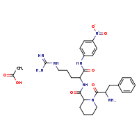 2-{[1-(2-amino-3-phenylpropanoyl)piperidin-2-yl]formamido}-5-carbamimidamido-N-(4-nitrophenyl)pentanamide; acetic acid