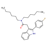 2-[2-(4-fluorophenyl)-1H-indol-3-yl]-N,N-dihexylacetamide