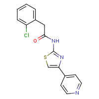 2-(2-chlorophenyl)-N-[4-(pyridin-4-yl)-1,3-thiazol-2-yl]acetamide