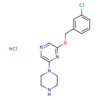 2-[(3-chlorophenyl)methoxy]-6-(piperazin-1-yl)pyrazine hydrochloride