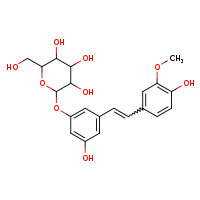 2-{3-hydroxy-5-[2-(4-hydroxy-3-methoxyphenyl)ethenyl]phenoxy}-6-(hydroxymethyl)oxane-3,4,5-triol