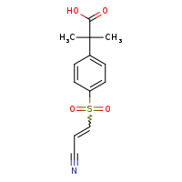 2-[4-(2-cyanoeth-1-ene-1-sulfonyl)phenyl]-2-methylpropanoic acid