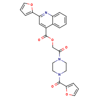 2-[4-(furan-2-carbonyl)piperazin-1-yl]-2-oxoethyl 2-(furan-2-yl)quinoline-4-carboxylate