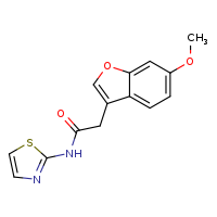 2-(6-methoxy-1-benzofuran-3-yl)-N-(1,3-thiazol-2-yl)acetamide