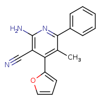 2-amino-4-(furan-2-yl)-5-methyl-6-phenylpyridine-3-carbonitrile