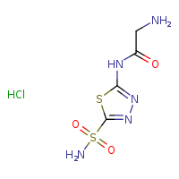 2-amino-N-(5-sulfamoyl-1,3,4-thiadiazol-2-yl)acetamide hydrochloride