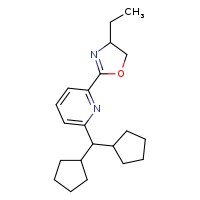 2-(dicyclopentylmethyl)-6-(4-ethyl-4,5-dihydro-1,3-oxazol-2-yl)pyridine