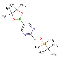2-{[(tert-butyldimethylsilyl)oxy]methyl}-5-(4,4,5,5-tetramethyl-1,3,2-dioxaborolan-2-yl)pyrimidine