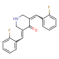 3,5-bis[(2-fluorophenyl)methylidene]piperidin-4-one