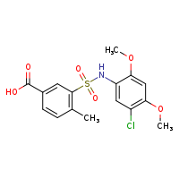 3-[(5-chloro-2,4-dimethoxyphenyl)sulfamoyl]-4-methylbenzoic acid