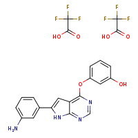 3-{[6-(3-aminophenyl)-7H-pyrrolo[2,3-d]pyrimidin-4-yl]oxy}phenol; bis(trifluoroacetic acid)