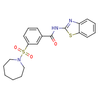 3-(azepane-1-sulfonyl)-N-(1,3-benzothiazol-2-yl)benzamide