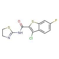 3-chloro-N-(4,5-dihydro-1,3-thiazol-2-yl)-6-fluoro-1-benzothiophene-2-carboxamide