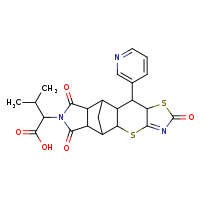 3-methyl-2-[6,13,15-trioxo-9-(pyridin-3-yl)-3,7-dithia-5,14-diazapentacyclo[9.5.1.0²,¹?.0?,?.0¹²,¹?]heptadec-4-en-14-yl]butanoic acid