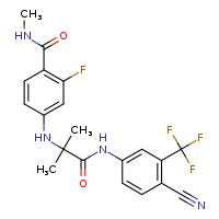 4-[(1-{[4-cyano-3-(trifluoromethyl)phenyl]carbamoyl}-1-methylethyl)amino]-2-fluoro-N-methylbenzamide