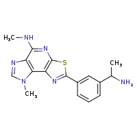 4-[3-(1-aminoethyl)phenyl]-N,12-dimethyl-5-thia-3,7,10,12-tetraazatricyclo[7.3.0.0²,?]dodeca-1(9),2(6),3,7,10-pentaen-8-amine