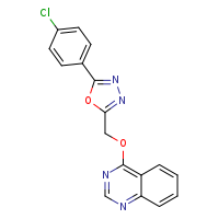 4-{[5-(4-chlorophenyl)-1,3,4-oxadiazol-2-yl]methoxy}quinazoline
