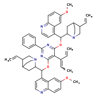 4-({5-ethenyl-1-azabicyclo[2.2.2]octan-2-yl}({[6-({5-ethenyl-1-azabicyclo[2.2.2]octan-2-yl}(6-methoxyquinolin-4-yl)methoxy)-5-(penta-1,3-dien-3-yl)-2-phenylpyrimidin-4-yl]oxy})methyl)-6-methoxyquinoline