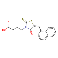 4-[5-(naphthalen-1-ylmethylidene)-4-oxo-2-sulfanylidene-1,3-thiazolidin-3-yl]butanoic acid