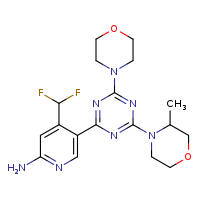 4-(difluoromethyl)-5-[4-(3-methylmorpholin-4-yl)-6-(morpholin-4-yl)-1,3,5-triazin-2-yl]pyridin-2-amine