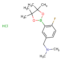 {[4-fluoro-3-(4,4,5,5-tetramethyl-1,3,2-dioxaborolan-2-yl)phenyl]methyl}dimethylamine hydrochloride