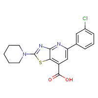 5-(3-chlorophenyl)-2-(piperidin-1-yl)-[1,3]thiazolo[4,5-b]pyridine-7-carboxylic acid