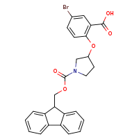 5-bromo-2-({1-[(9H-fluoren-9-ylmethoxy)carbonyl]pyrrolidin-3-yl}oxy)benzoic acid