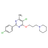 5-chloro-2-(4-chlorophenyl)-4-methyl-6-[3-(piperidin-1-yl)propoxy]pyrimidine