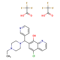 5-chloro-7-[(4-ethylpiperazin-1-yl)(pyridin-3-yl)methyl]quinolin-8-ol; bis(trifluoroacetic acid)