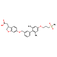 (6-{[4'-(3-methanesulfonylpropoxy)-2',6'-dimethyl-[1,1'-biphenyl]-3-yl]methoxy}-2,3-dihydro-1-benzofuran-3-yl)acetic acid