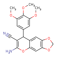 6-amino-8-(3,4,5-trimethoxyphenyl)-2H,8H-[1,3]dioxolo[4,5-g]chromene-7-carbonitrile