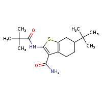 6-tert-butyl-2-(2,2-dimethylpropanamido)-4,5,6,7-tetrahydro-1-benzothiophene-3-carboxamide