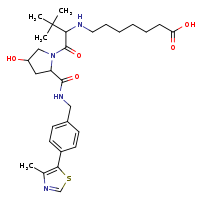 7-({1-[4-hydroxy-2-({[4-(4-methyl-1,3-thiazol-5-yl)phenyl]methyl}carbamoyl)pyrrolidin-1-yl]-3,3-dimethyl-1-oxobutan-2-yl}amino)heptanoic acid