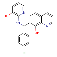 7-[(4-chlorophenyl)[(3-hydroxypyridin-2-yl)amino]methyl]quinolin-8-ol