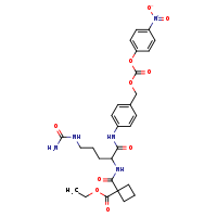 ethyl 1-{[4-(carbamoylamino)-1-[(4-{[(4-nitrophenoxycarbonyl)oxy]methyl}phenyl)carbamoyl]butyl]carbamoyl}cyclobutane-1-carboxylate