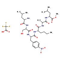 methyl 2-[2-(2-{2-[2-(2-amino-4-methylpentanamido)-3-hydroxypropanamido]-3-(4-nitrophenyl)propanamido}hexanamido)propanamido]-4-methylpentanoate; trifluoroacetic acid