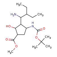 methyl 3-(1-amino-2-ethylbutyl)-4-[(tert-butoxycarbonyl)amino]-2-hydroxycyclopentane-1-carboxylate