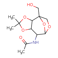 N-[1-(hydroxymethyl)-4,4-dimethyl-3,5,9,11-tetraoxatricyclo[6.2.1.0²,?]undecan-7-yl]acetamide