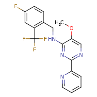 N-{[4-fluoro-2-(trifluoromethyl)phenyl]methyl}-5-methoxy-2-(pyridin-2-yl)pyrimidin-4-amine