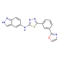 N-{5-[3-(1,3-oxazol-2-yl)phenyl]-1,3,4-thiadiazol-2-yl}-2H-indazol-5-amine