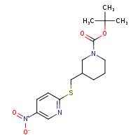 tert-butyl 3-{[(5-nitropyridin-2-yl)sulfanyl]methyl}piperidine-1-carboxylate